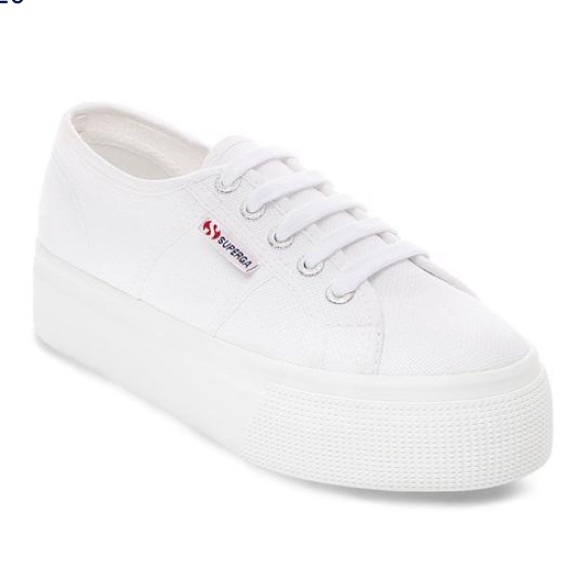 superga leather flatform